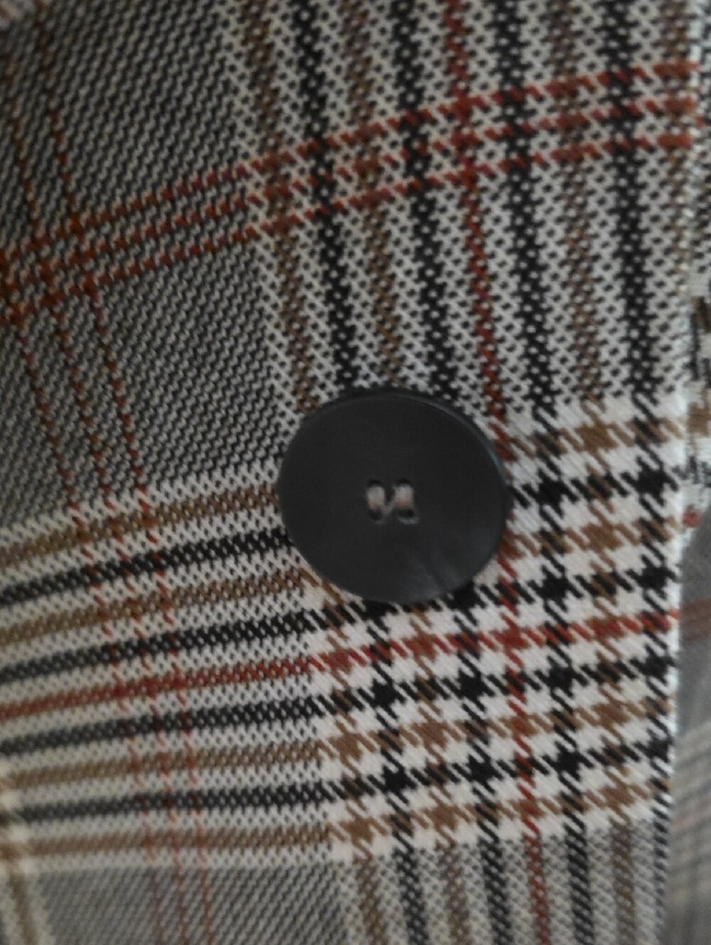 Zara Brown Glen Plaid Blazer with Subtle Ivory Windowpane - Picture 7 of 7